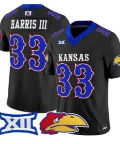 Leroy Harris III Jersey #33 Kansas Jayhawks 2026 Vapor All Stitched by My Store NCAA Football Jerseys
