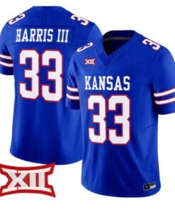 Leroy Harris III Jersey #33 Kansas Jayhawks 2026 Vapor All Stitched by My Store NCAA Football Jerseys