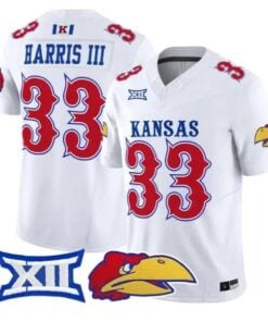 Leroy Harris III Jersey #33 Kansas Jayhawks 2026 Vapor All Stitched by My Store NCAA Football Jerseys