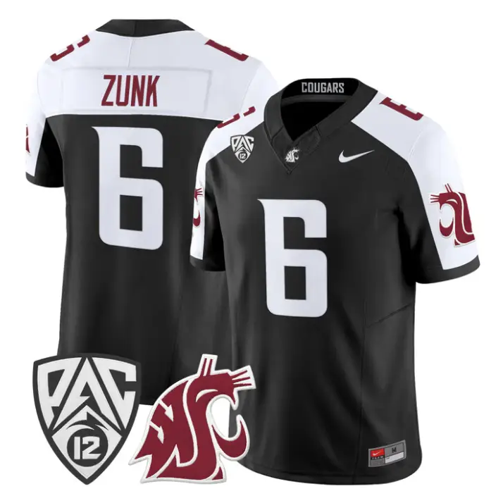 Linus Zunk Jersey #6 Washington State Cougars 2026 Vapor Stitched by My Store NCAA Football Jerseys