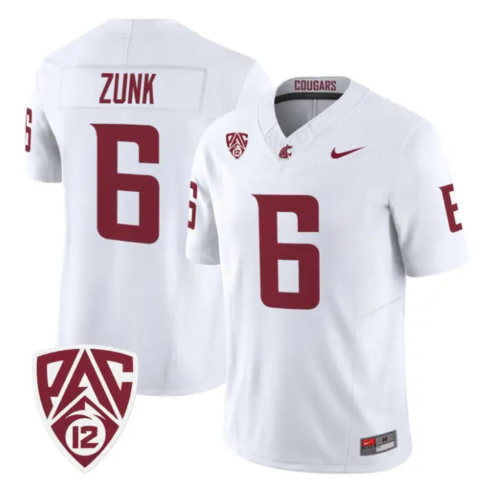 Linus Zunk Jersey #6 Washington State Cougars 2026 Vapor Stitched by My Store NCAA Football Jerseys