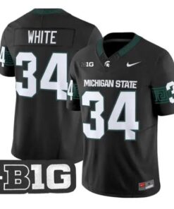 Lorenzo White Jersey #34 Michigan State Spartans 2026 Vapor Stitched by My Store NCAA Football Jerseys