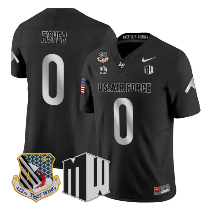 Luke Fisher Jersey #0 Air Force Falcons 2026 Vapor Limited All Stitched by My Store NCAA Football Jerseys