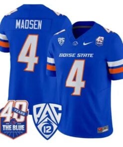 Maddux Madsen Jersey #4 Boise State Broncos 2026 Limited Stitched by My Store NCAA Football Jerseys