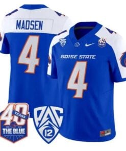 Maddux Madsen Jersey #4 Boise State Broncos 2026 Limited Stitched by My Store NCAA Football Jerseys