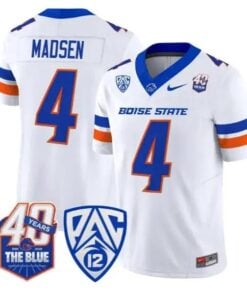 Maddux Madsen Jersey #4 Boise State Broncos 2026 Limited Stitched by My Store NCAA Football Jerseys