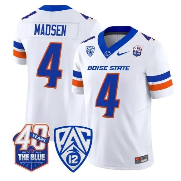 Maddux Madsen Jersey #4 Boise State Broncos 2026 Limited Stitched by My Store NCAA Football Jerseys