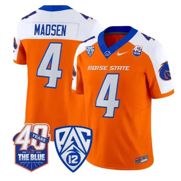 Maddux Madsen Jersey #4 Boise State Broncos 2026 Limited Stitched by My Store NCAA Football Jerseys