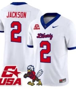 Makai Jackson Jersey #2 Liberty Flames 2026 Vapor Limited Stitched by My Store NCAA Football Jerseys