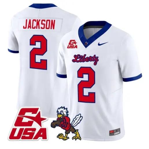 Makai Jackson Jersey #2 Liberty Flames 2026 Vapor Limited Stitched by My Store NCAA Football Jerseys