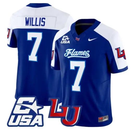 Malik Willis Jersey #7 Liberty Flames 2026 Vapor Limited All Stitched by My Store NCAA Football Jerseys