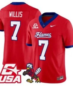 Malik Willis Jersey #7 Liberty Flames 2026 Vapor Limited All Stitched by My Store NCAA Football Jerseys