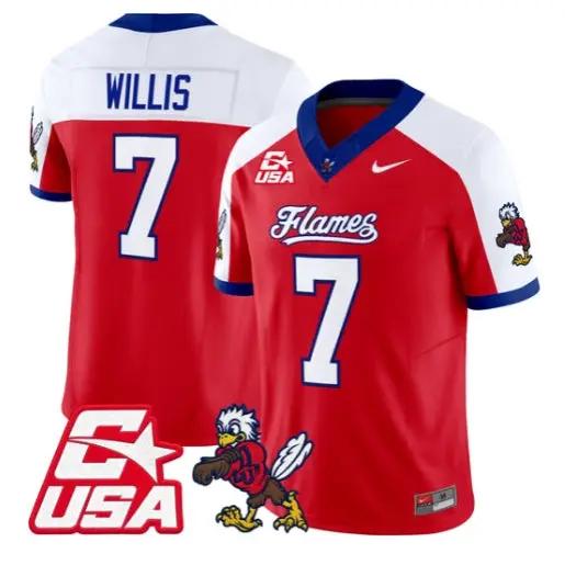 Malik Willis Jersey #7 Liberty Flames 2026 Vapor Limited All Stitched by My Store NCAA Football Jerseys