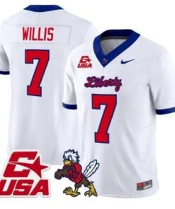 Malik Willis Jersey #7 Liberty Flames 2026 Vapor Limited All Stitched by My Store NCAA Football Jerseys