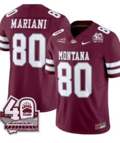 Marc Mariani Jersey #80 Montana Grizzlies 2026 Limited All Stitched by My Store NCAA Football Jerseys