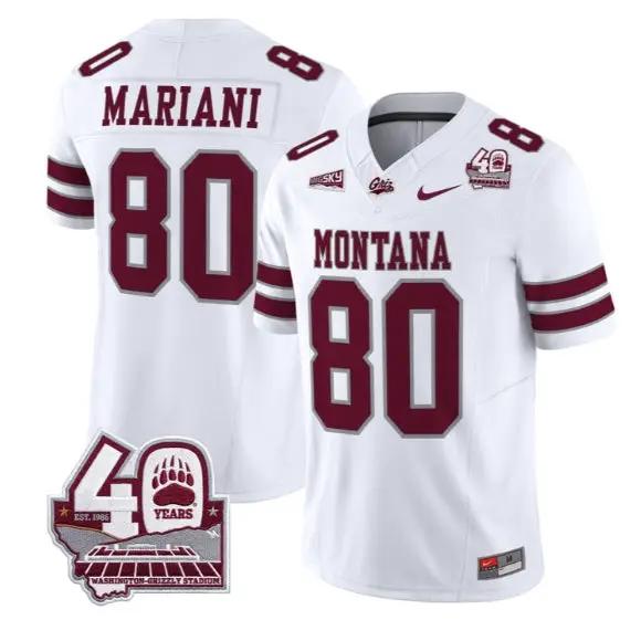 Marc Mariani Jersey #80 Montana Grizzlies 2026 Limited All Stitched by My Store NCAA Football Jerseys