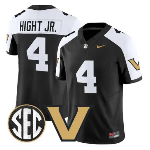 Martel Hight Jersey #2 Vanderbilt Commodores 2026 Vapor V2 Stitched by My Store NCAA Football Jerseys