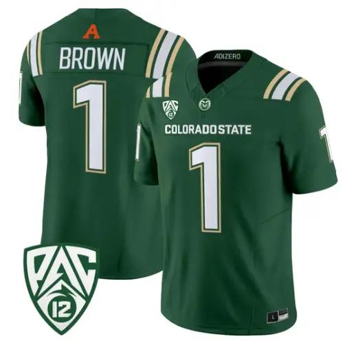 Mel Brown Jersey #1 Colorado State Rams 2026 Vapor Limited Stitched by My Store NCAA Football Jerseys