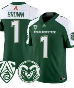 Mel Brown Jersey #1 Colorado State Rams 2026 Vapor Limited Stitched by My Store NCAA Football Jerseys
