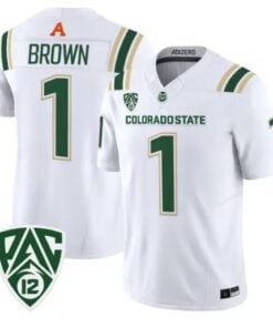 Mel Brown Jersey #1 Colorado State Rams 2026 Vapor Limited Stitched by My Store NCAA Football Jerseys
