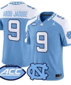 Melkart Abou-Jaoude Jersey #9 North Carolina Tar Heels 2026 Stitched by My Store NCAA Football Jerseys