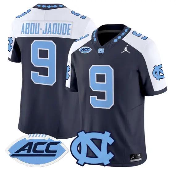 Melkart Abou-Jaoude Jersey #9 North Carolina Tar Heels 2026 Stitched by My Store NCAA Football Jerseys