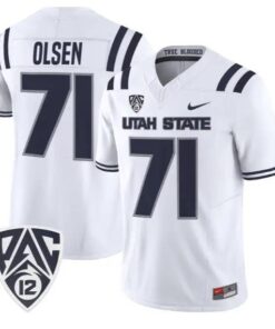 Merlin Olsen Jersey #71 Utah State Aggies 2026 Vapor Limited Stitched by My Store NCAA Football Jerseys