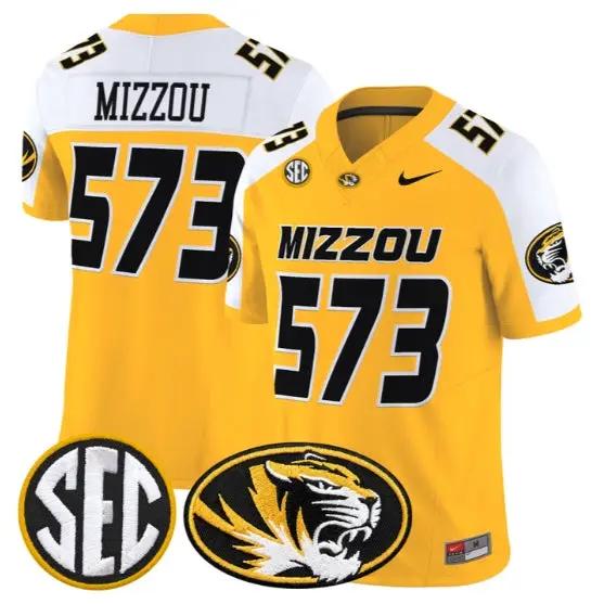Mizzou Jersey #573 Missouri Tigers Jersey 2026 Vapor Limited Stitched by My Store NCAA Football Jerseys