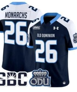 Monarchs Jersey #26 Old Dominion Monarchs 2026 Limited All Stitched by My Store NCAA Football Jerseys