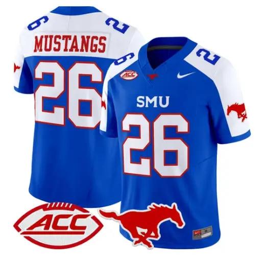 Mustangs Jersey #26 SMU Mustangs 2026 Vapor Limited All Stitched by My Store NCAA Football Jerseys
