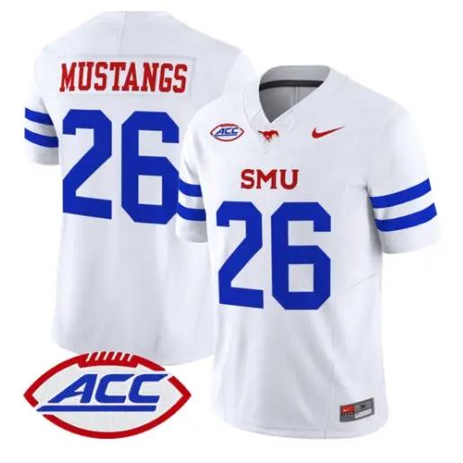 Mustangs Jersey #26 SMU Mustangs 2026 Vapor Limited All Stitched by My Store NCAA Football Jerseys
