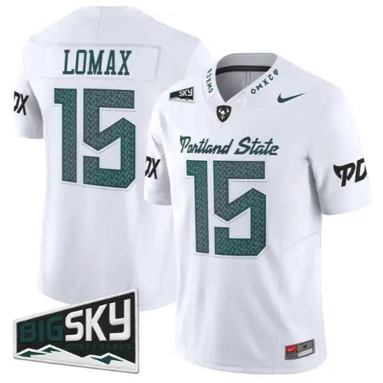 Neil Lomax Jersey #15 Portland State Vikings 2026 Vapor Limited Stitched by My Store NCAA Football Jerseys
