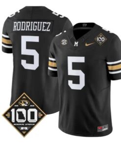 Nicholas Rodriguez Jersey #5 Missouri Tigers 100th Anniversary 2026 Stitched