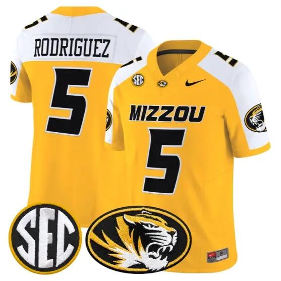 Nicholas Rodriguez #5 Missouri Tigers Jersey 2026 Limited Stitched by My Store NCAA Football Jerseys
