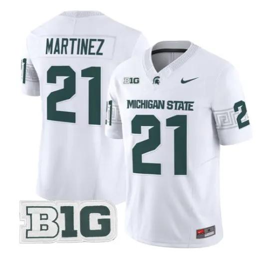Nikai Martinez Jersey #21 Michigan State Spartans 2026 All Stitched