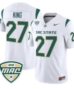 Noah King Jersey #27 Sacramento State Hornets 2026 Limited Stitched by My Store NCAA Football Jerseys