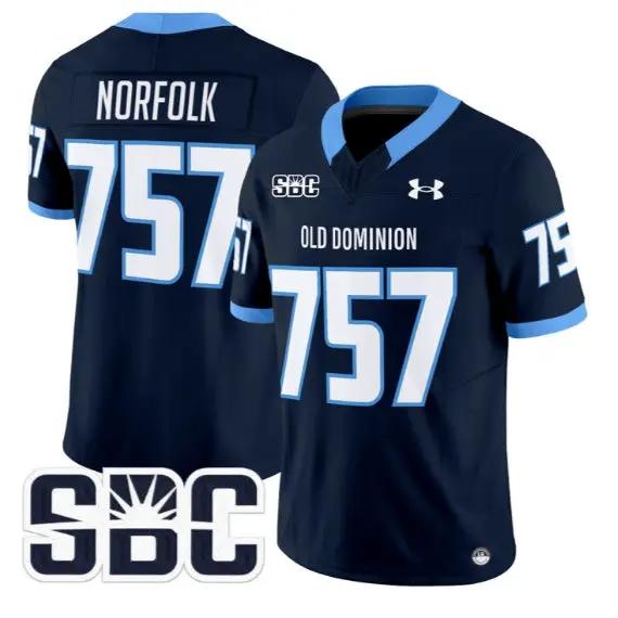 Norfolk Jersey #757 Old Dominion Monarchs 2026 Limited All Stitched by My Store NCAA Football Jerseys