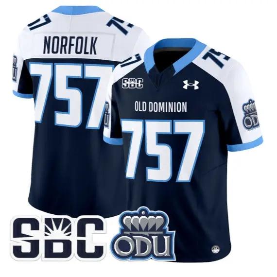 Norfolk Jersey #757 Old Dominion Monarchs 2026 Limited All Stitched by My Store NCAA Football Jerseys