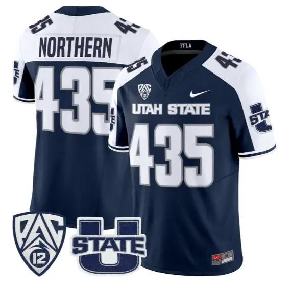 Northern Jersey #435 Utah State Aggies 2026 Vapor Limited Stitched by My Store NCAA Football Jerseys