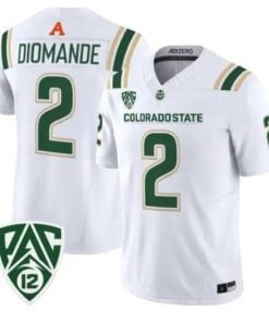 Oumar Diomande Jersey #2 Colorado State Rams 2026 Vapor All Stitched by My Store NCAA Football Jerseys