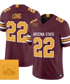 Owen Long #22 Arizona State Sun Devils Jersey Roses & Devils Limited Stitched by My Store NCAA Football Jerseys