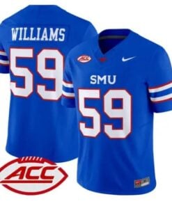 PJ Williams Jersey #59 SMU Mustangs 2026 Vapor Limited All Stitched by My Store NCAA Football Jerseys