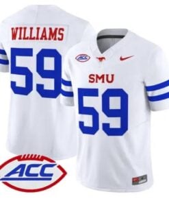PJ Williams Jersey #59 SMU Mustangs 2026 Vapor Limited All Stitched by My Store NCAA Football Jerseys