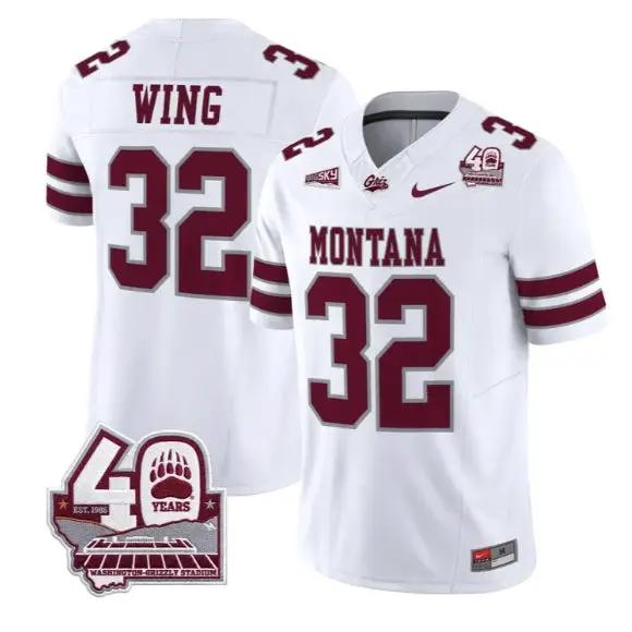 Peyton Wing Jersey #32 Montana Grizzlies 2026 Limited All Stitched