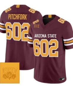 Pitchfork #602 Arizona State Sun Devils Jersey Roses & Devils Limited Stitched by My Store NCAA Football Jerseys