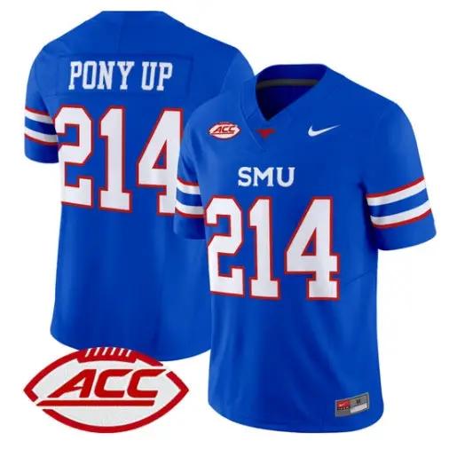 Pony Up Jersey #214 SMU Mustangs 2026 Vapor Limited All Stitched by My Store NCAA Football Jerseys