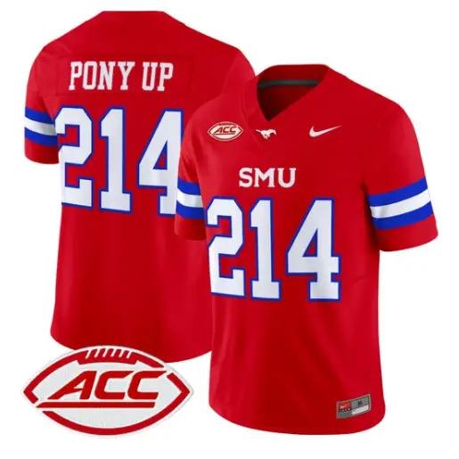 Pony Up Jersey #214 SMU Mustangs 2026 Vapor Limited All Stitched by My Store NCAA Football Jerseys