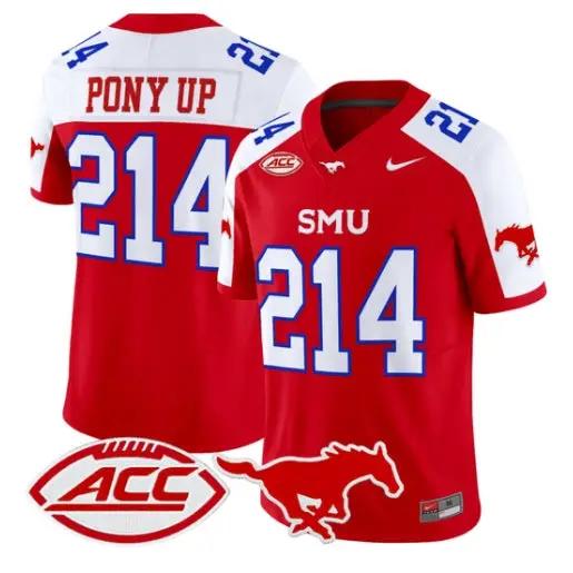 Pony Up Jersey #214 SMU Mustangs 2026 Vapor Limited All Stitched by My Store NCAA Football Jerseys