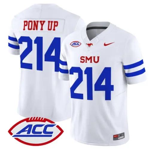Pony Up Jersey #214 SMU Mustangs 2026 Vapor Limited All Stitched by My Store NCAA Football Jerseys