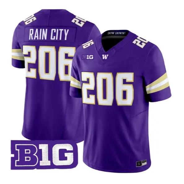 Rain City #206 Washington Huskies Jersey 2026 Limited All Stitched by My Store NCAA Football Jerseys